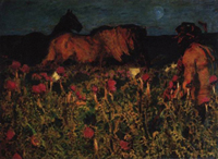 Врубель. К ночи. 1900